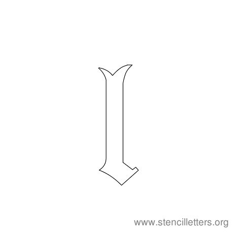 lowercase gothic stencil letter l