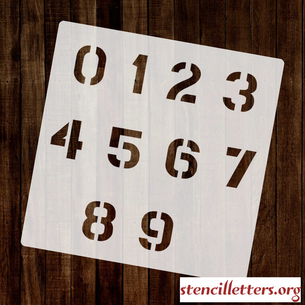 HEAVY ARMY number stencil