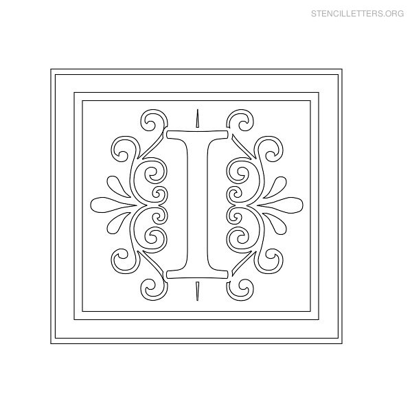 Stencil Letter Decorative I