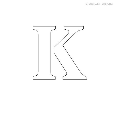 Stencil Letter Small K