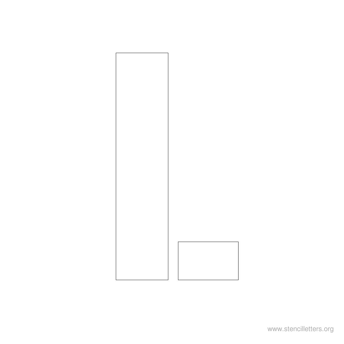 Large Stencil Letters Style #1 L