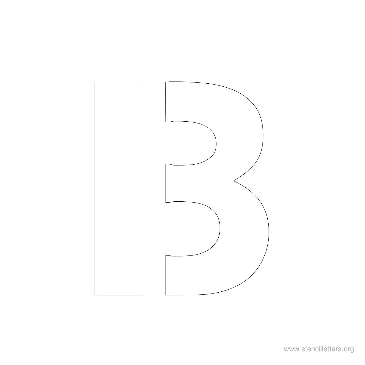 Large Stencil Letters Style #2 B