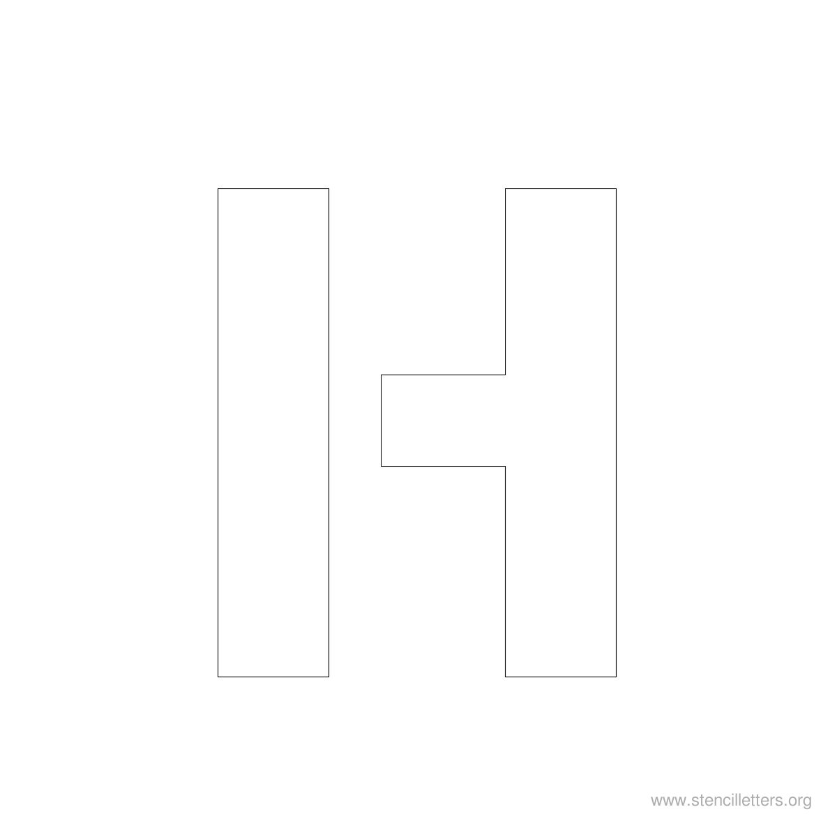 Large Stencil Letters Style #2 H
