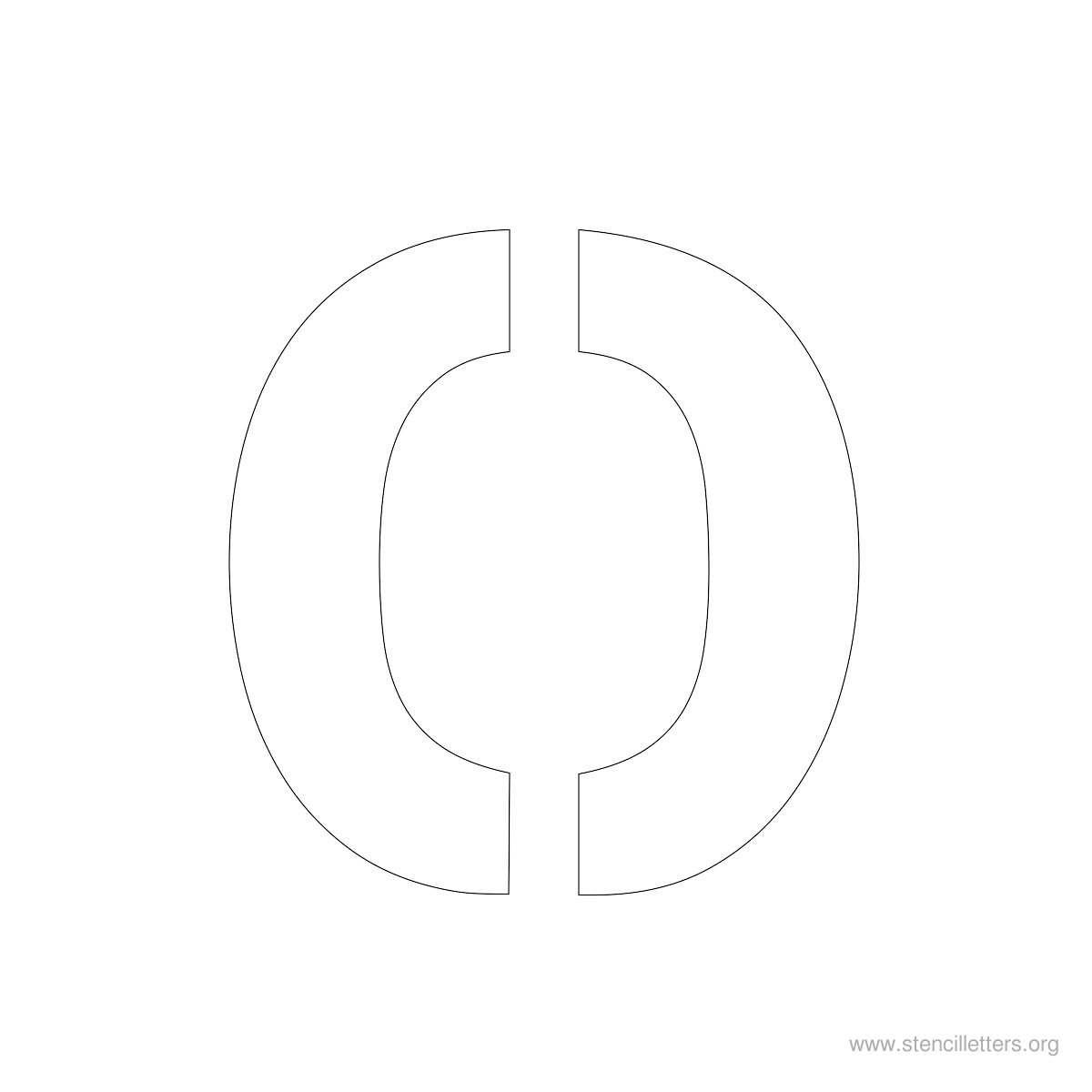 Large Stencil Letters Style #2 O