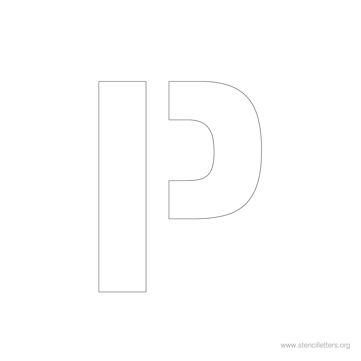 Large Stencil Letters Style #2 P