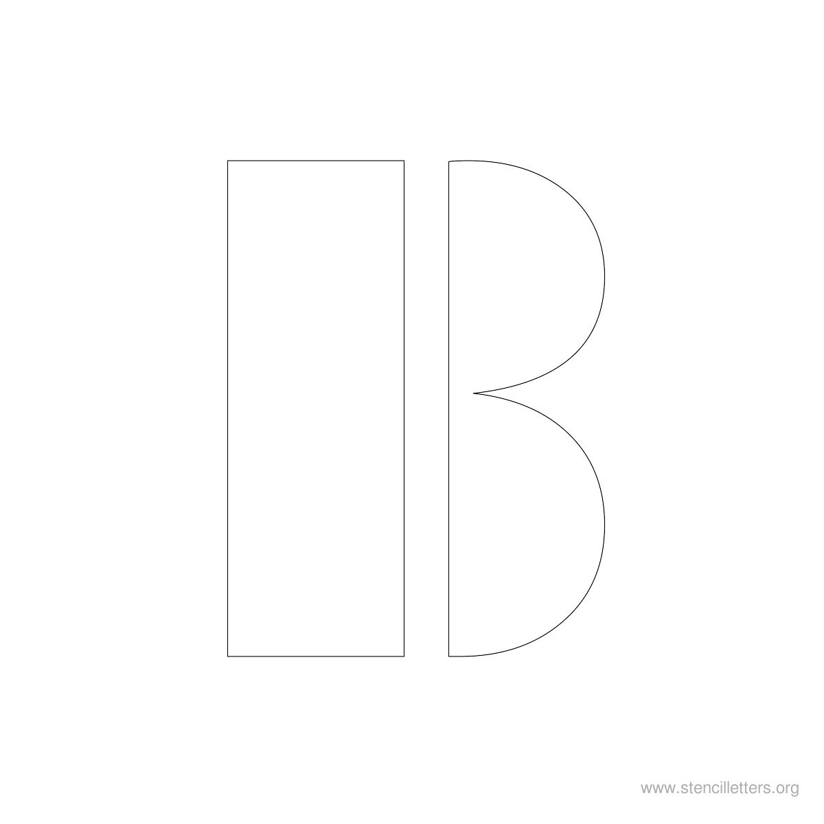 Large Stencil Letters Style #3 B