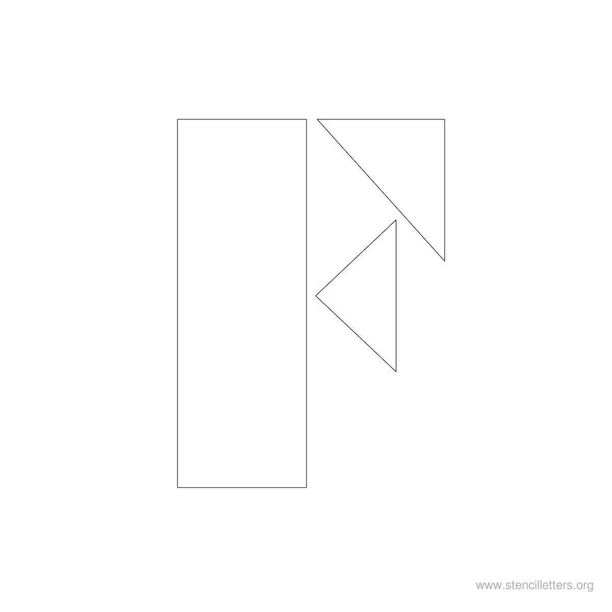 Large Stencil Letters Style #3 F