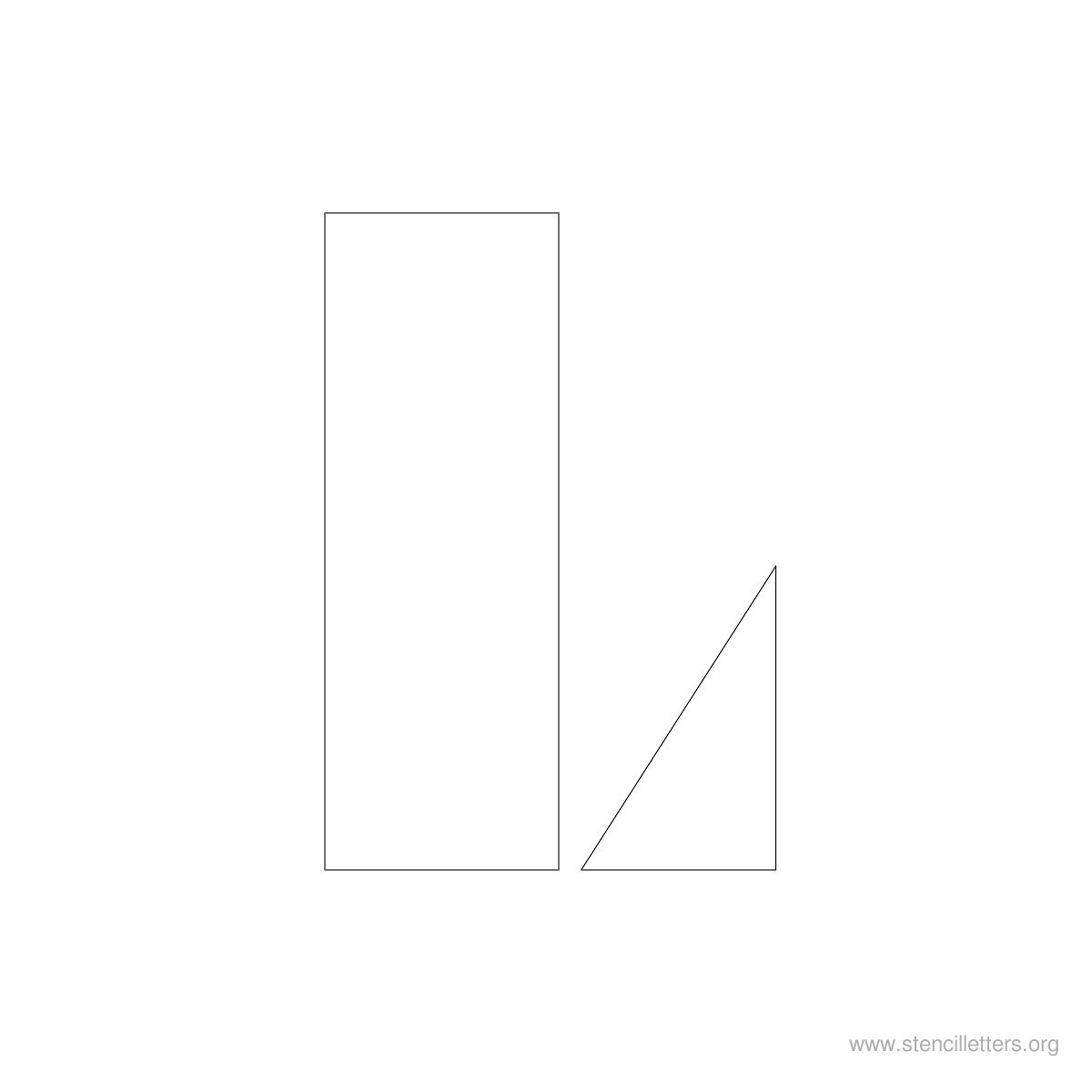 Large Stencil Letters Style #3 L
