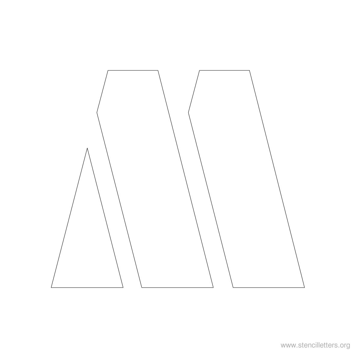 Large Printable Alphabet Letter Stencils in Uppercase - Style 3