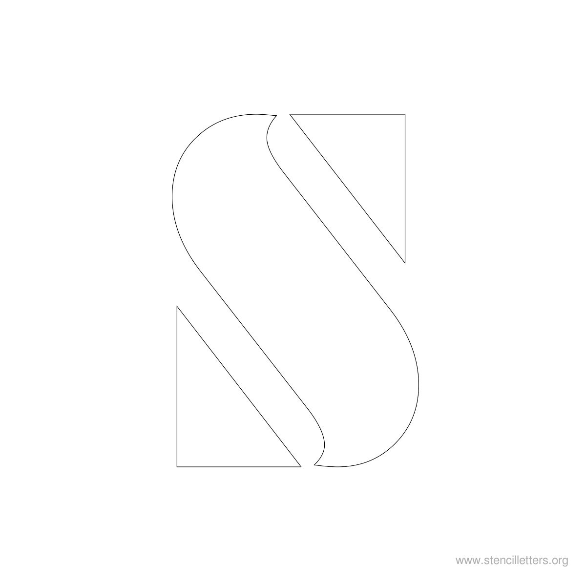 Large Stencil Letters Style #3 S