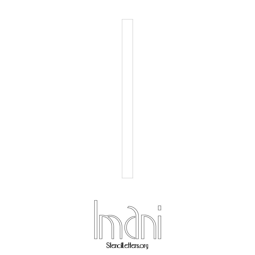 Imani printable name initial stencil in Art Deco Lettering