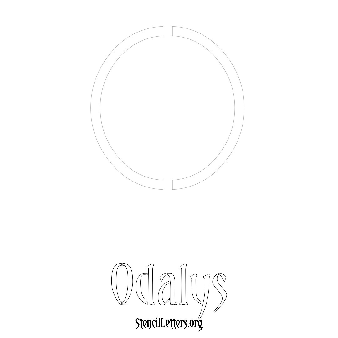 Odalys printable name initial stencil in Simple Elegant Lettering