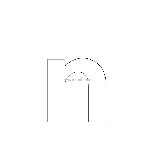 bold stencil letter n
