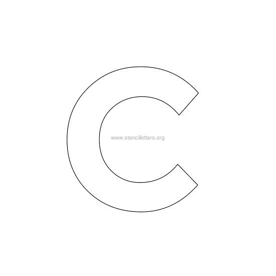 bold stencil letter c