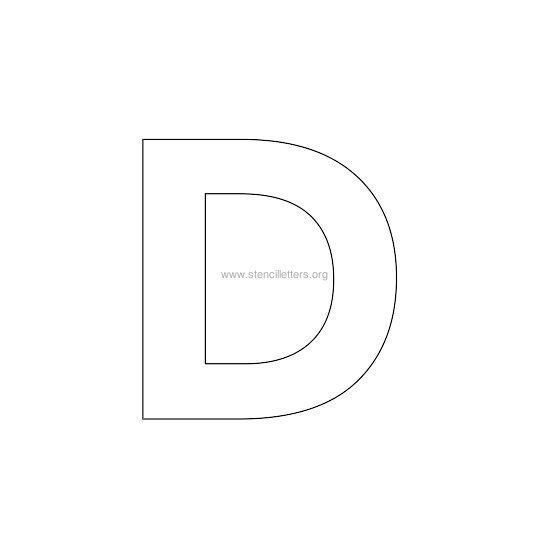 bold stencil letter d