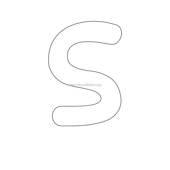 bubble stencil letter s
