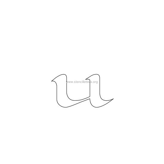 celtic stencil letter u