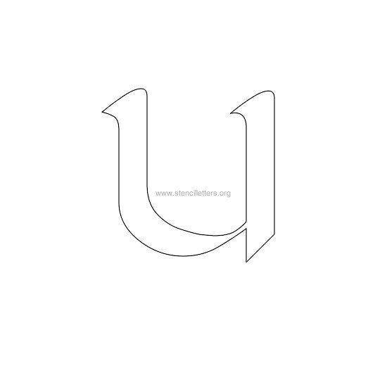 celtic stencil letter u