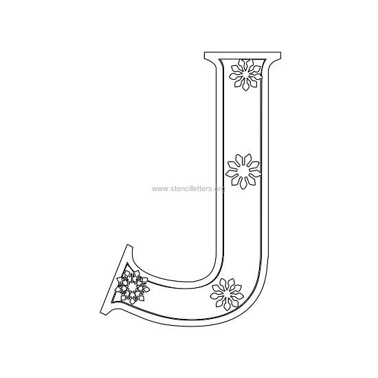 christmas stencil letter j