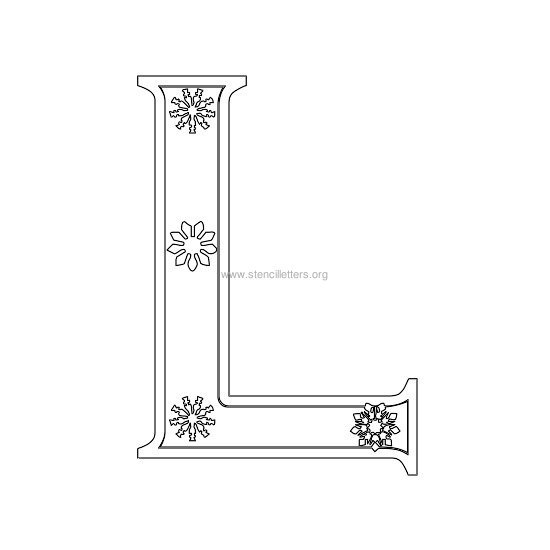 christmas stencil letter l