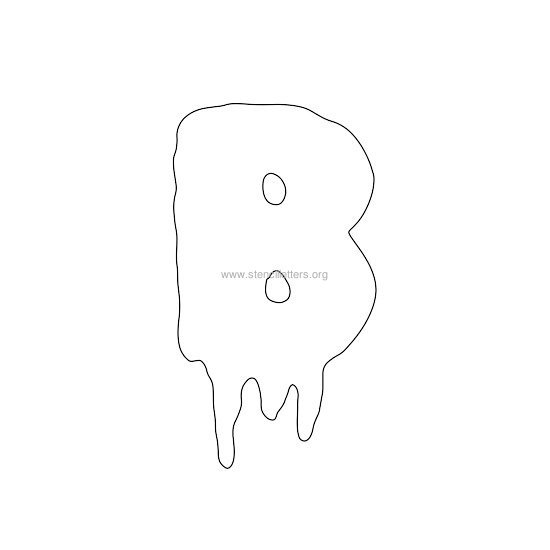 halloween stencil letter b