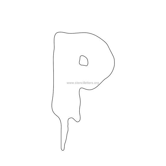 halloween stencil letter p