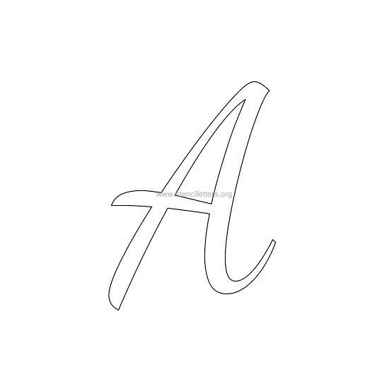 uppercase wedding stencil letter a