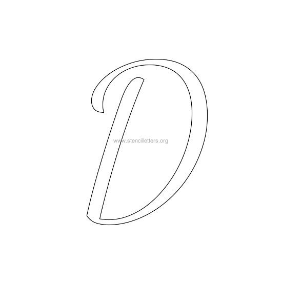 uppercase wedding stencil letter d