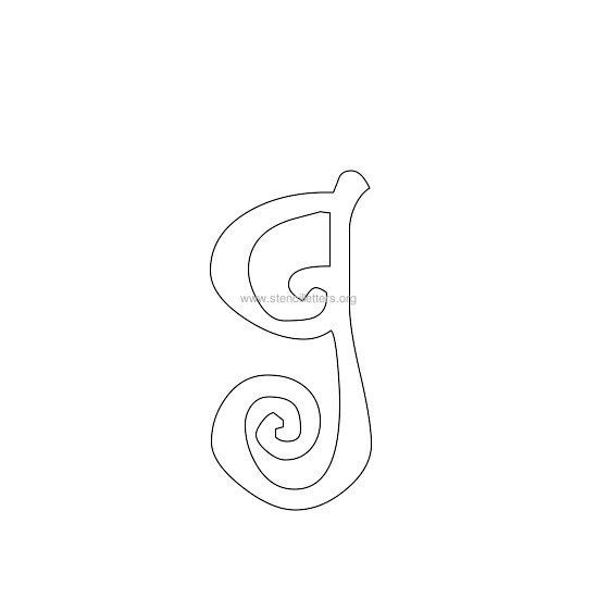 lowercase scrapbooking stencil letter g
