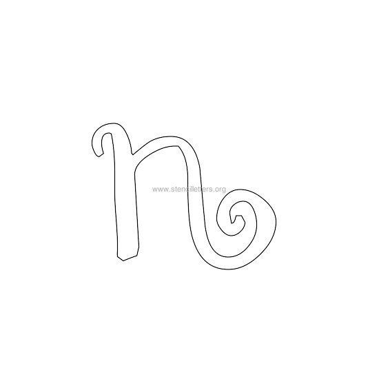 lowercase scrapbooking stencil letter n