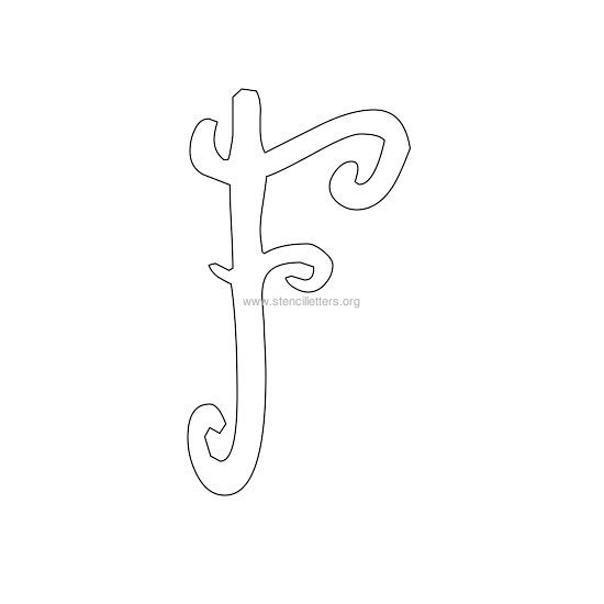 uppercase scrapbooking stencil letter f
