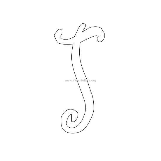 uppercase scrapbooking stencil letter j