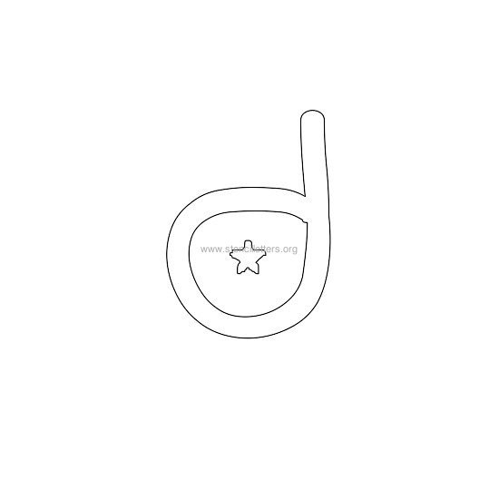 star design stencil letter