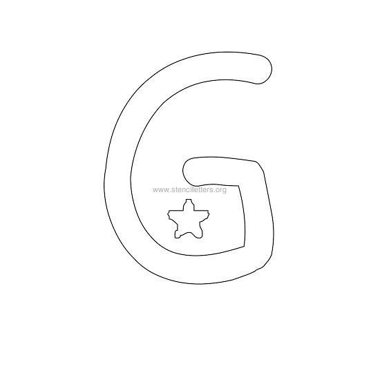 star design stencil letter g