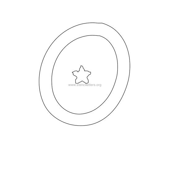 star design stencil letter o