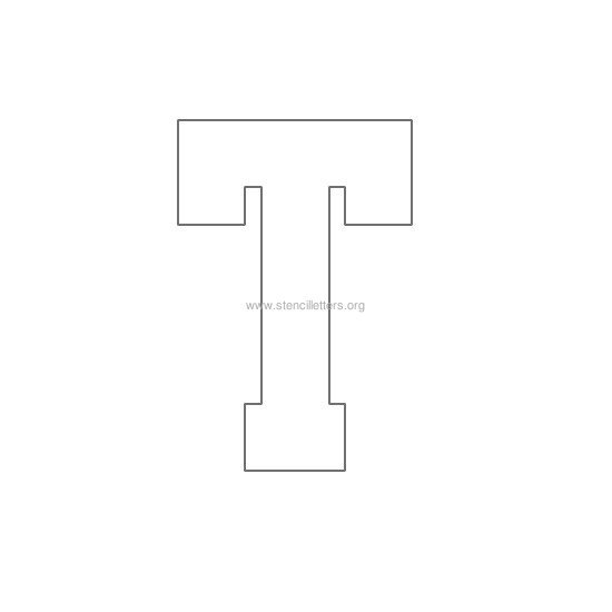 varsity stencil letter t