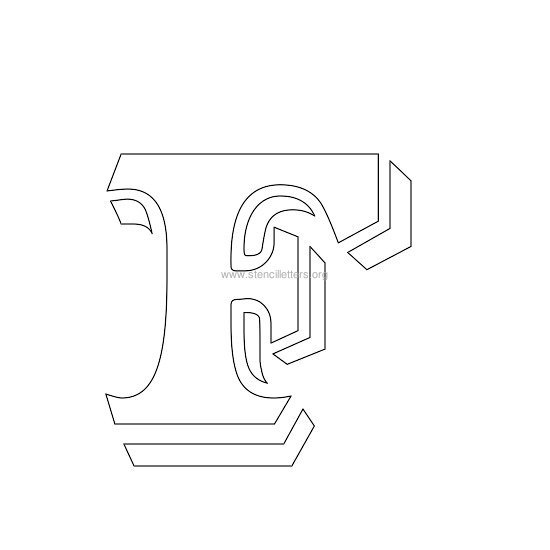 victorian stencil letter f