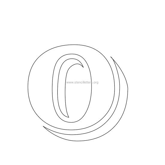 victorian stencil letter o