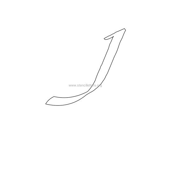 uppercase calligraphy wall stencil letter i