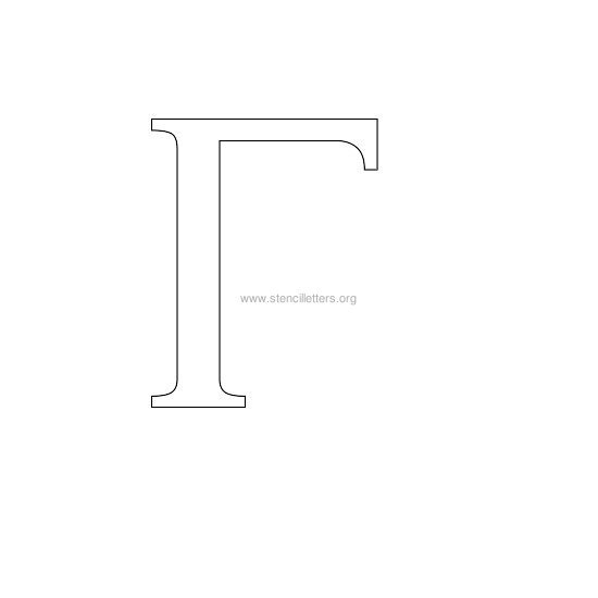 greek wall stencil letter f