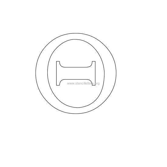 greek wall stencil letter o