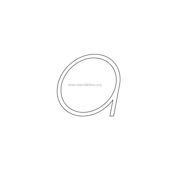 lowercase italic wall stencil letter a