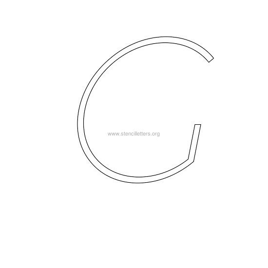 uppercase italic wall stencil letter g