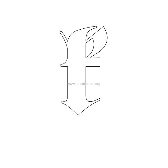 lowercase old-english wall stencil letter k