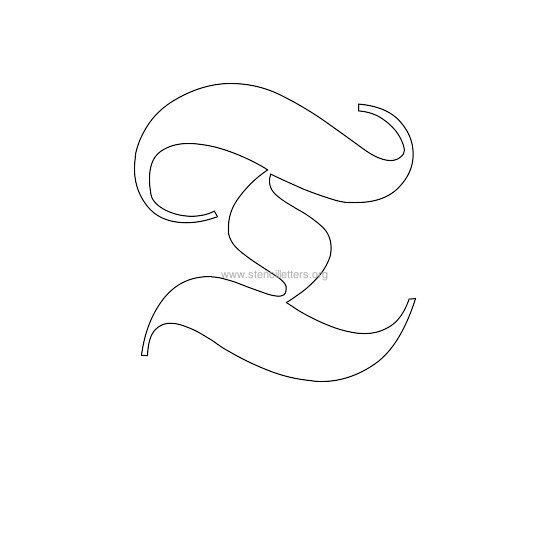 uppercase old-english wall stencil letter t