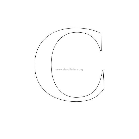 roman wall stencil letter c