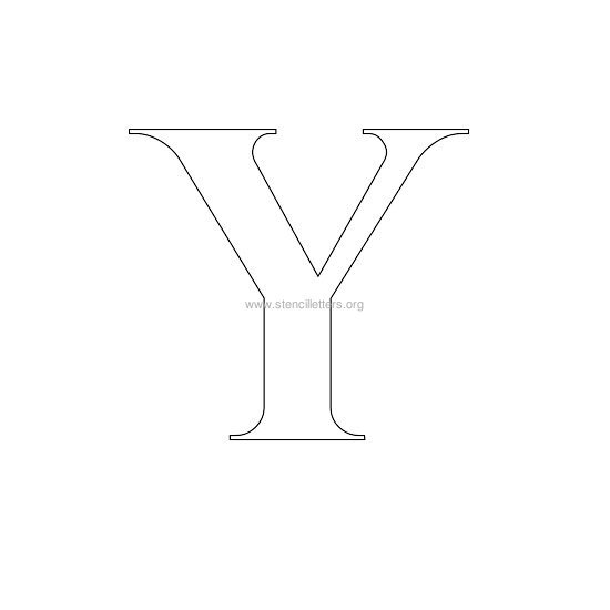 roman wall stencil letter y
