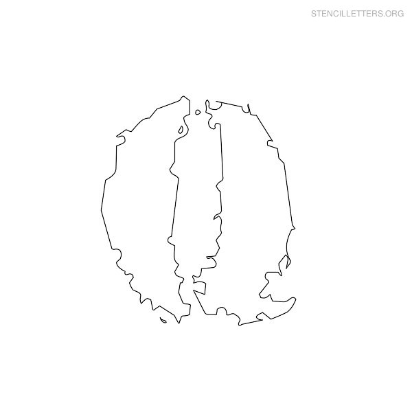 Stencil Letter Bubble Q