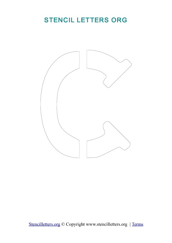 PDF Stencil Template Outline C PDF Stencil Template Outline C