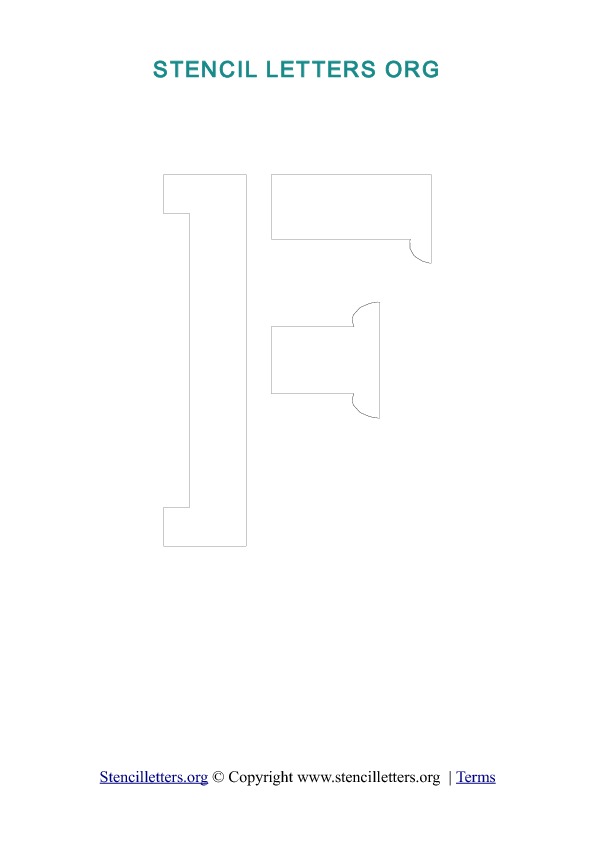 PDF Stencil Template Outline F PDF Stencil Template Outline F